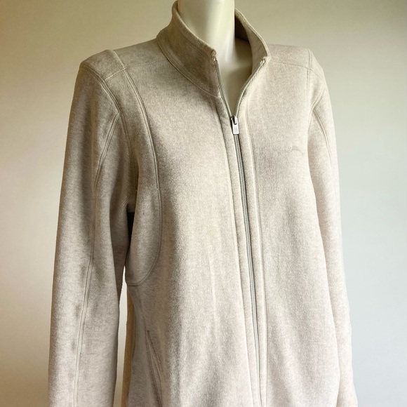 Men’s Tommy Bahama Oatmeal Cotton Full Zip Jacket size L - Picture 5 of 12